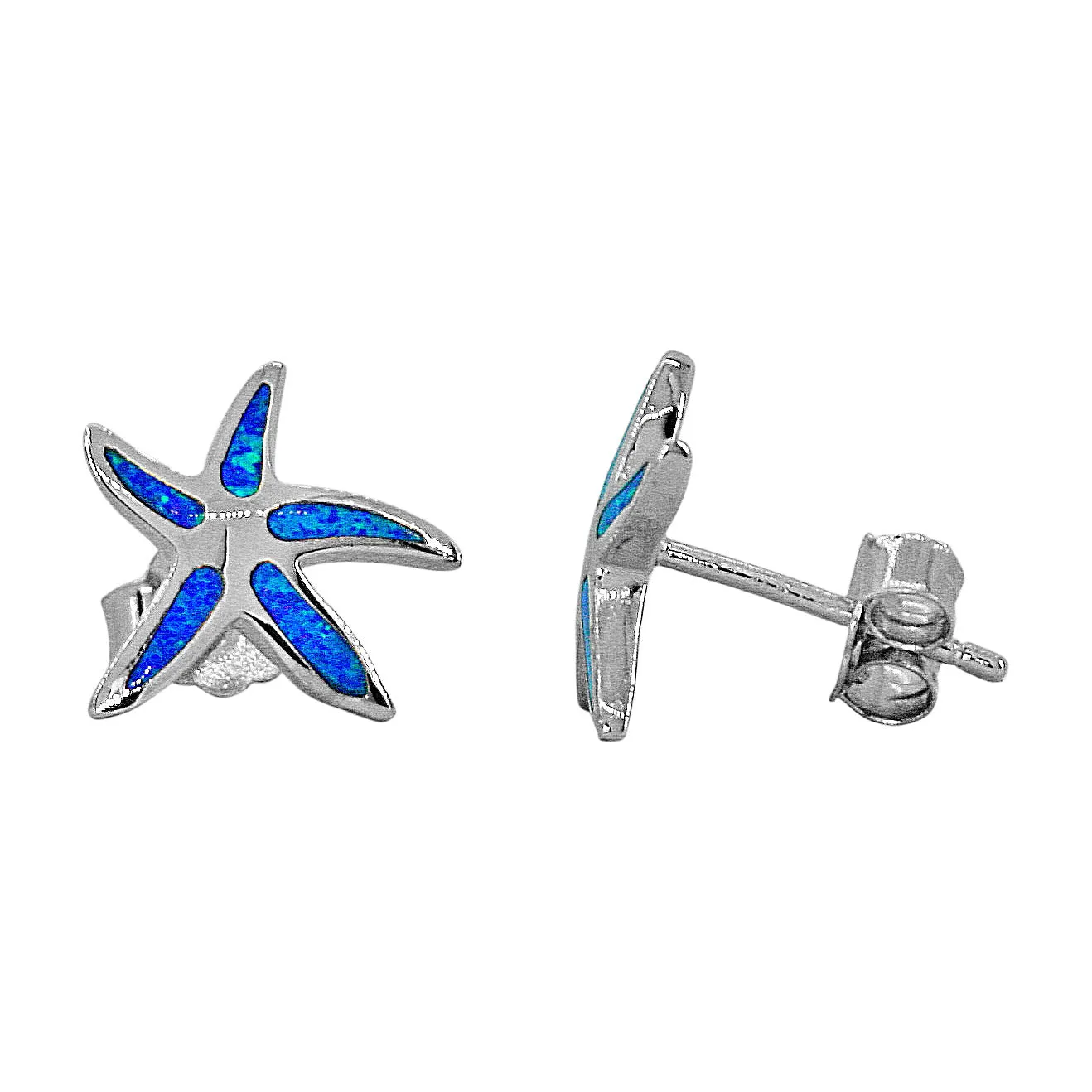 Blue Star Fish Petite Earrings