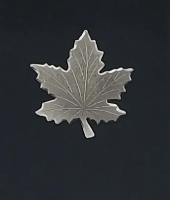 Bond-Boyd - Vintage Brushed Silver Tone Maple Leaf Brooch