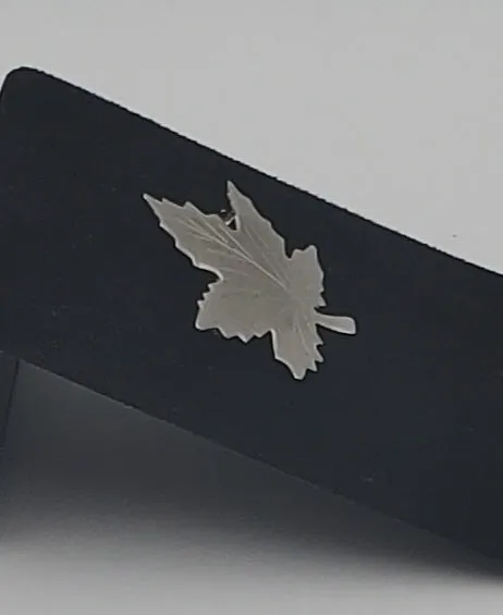 Bond-Boyd - Vintage Brushed Silver Tone Maple Leaf Brooch