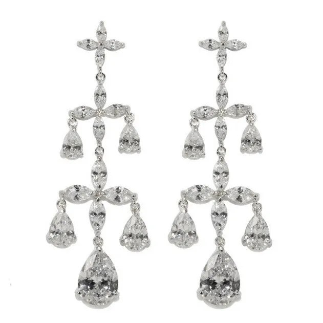 Boska Three Tier Chandelier Earrings | 70mm