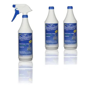 Brilliante Crystal Cleaner Spray Bottle   2 Crystal Cleaner Refill Bottles