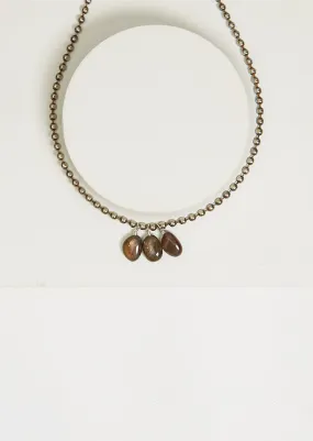 Brown Sapphire Chain Necklace