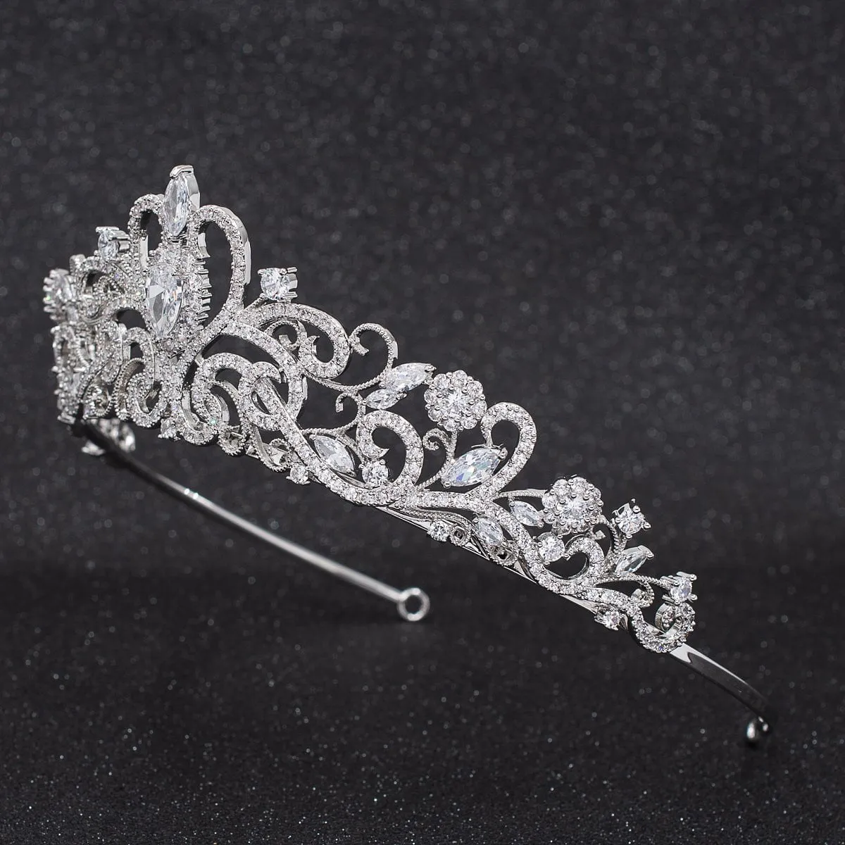 Classic Cubic Zirconia Wedding Bridal Tiara Diadem Hair Accessoires CH10316