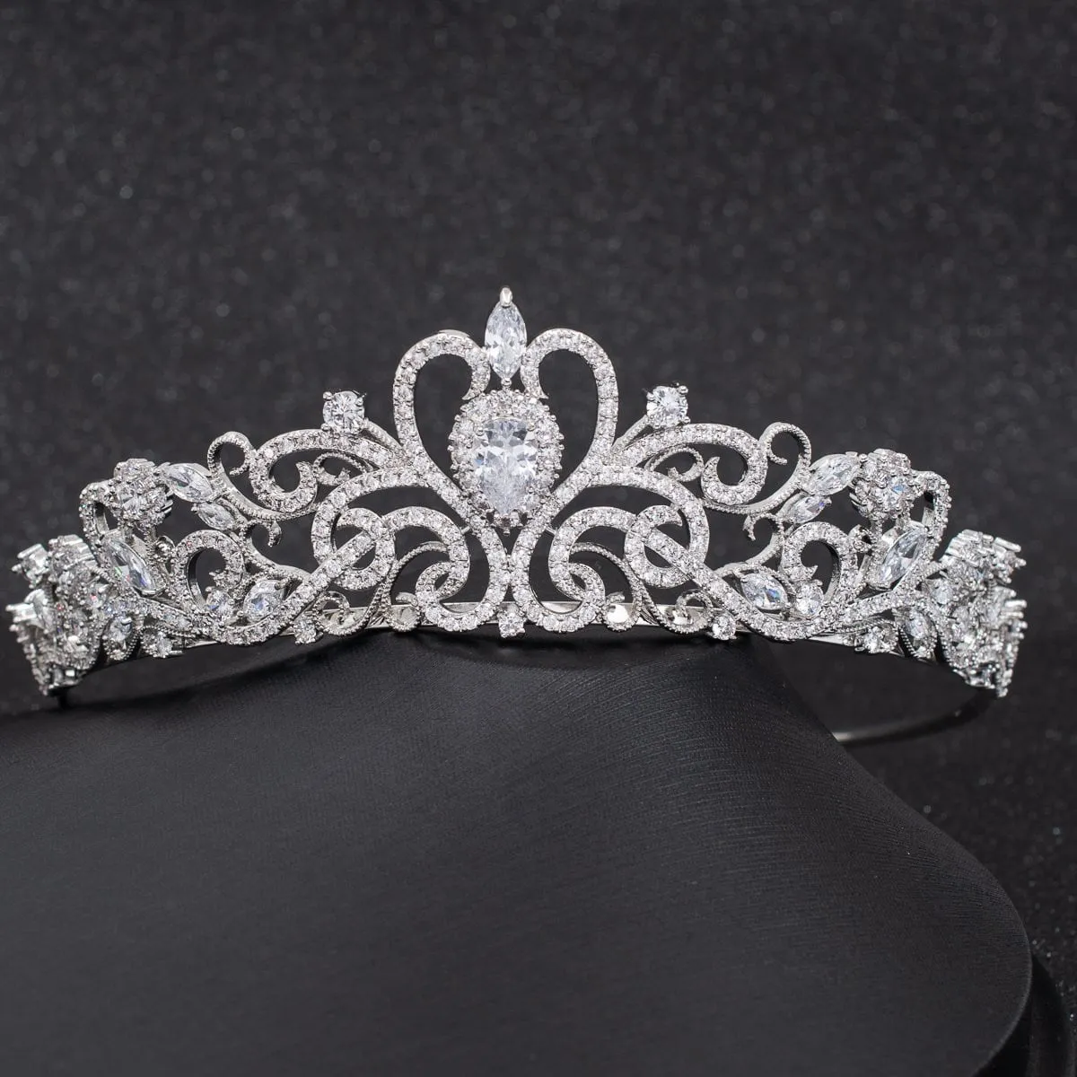 Classic Cubic Zirconia Wedding Bridal Tiara Diadem Hair Accessoires CH10316