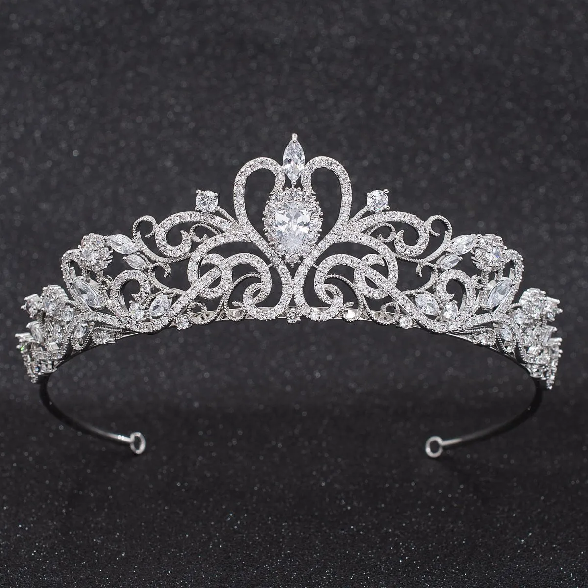 Classic Cubic Zirconia Wedding Bridal Tiara Diadem Hair Accessoires CH10316