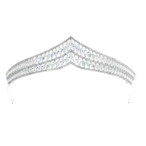 Classic cz cubic zirconia wedding bridal tiara diadem crown  CH10140