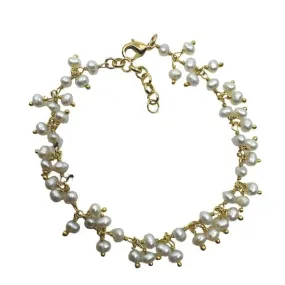 Cluster Vermeil Bracelet: Pearl (BGCL330)