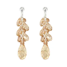 Clustered Briolette Drop Earrings