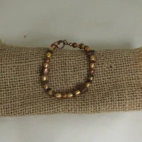 Copper and Mango Pearl Bracelet