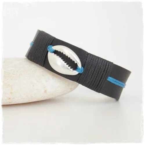 Cowrie Shell Leather Bracelet