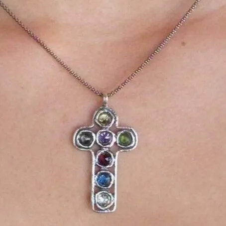 Cross necklace, Cross pendant , silver cross for woman