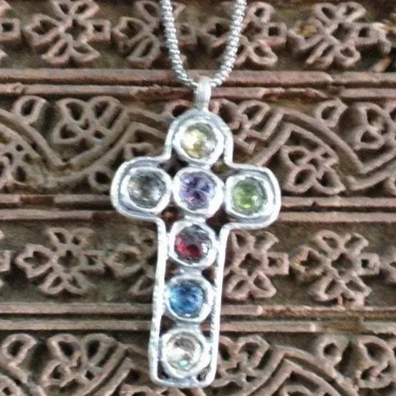 Cross necklace, Cross pendant , silver cross for woman