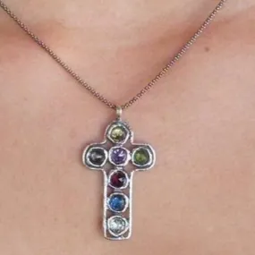 Cross necklace, Cross pendant , silver cross for woman