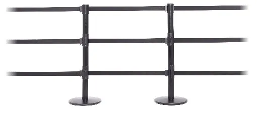 Crowd Control Barriers Stanchions QueuePro 250 Triple - 11 FT Belts