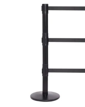 Crowd Control Barriers Stanchions QueuePro 250 Triple - 11 FT Belts