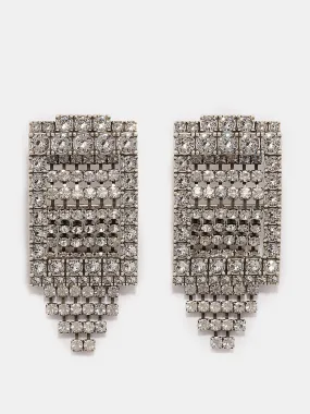 Crystal-embellished drop earrings