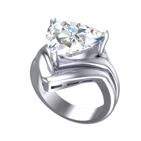 Cubic Zirconia Engagement Ring- Customer Designed Style 5810