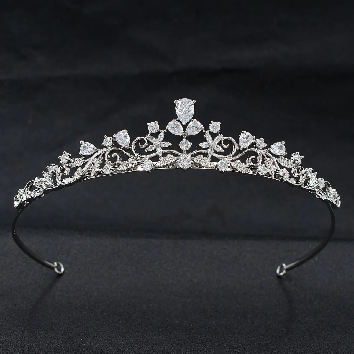 Cubic Zirconia Wedding Bridal Tiara Diadem Hair Accessories Jewelry CH10334