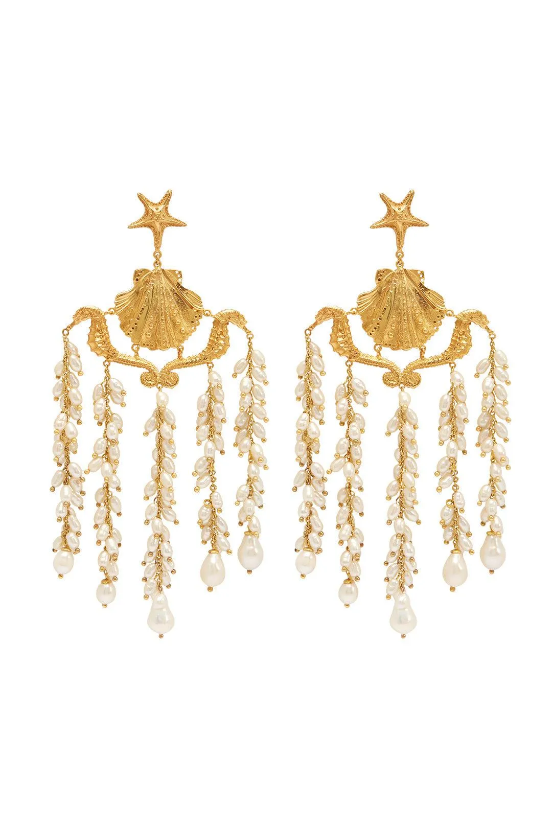 CURIO PEARL CHANDELIER EARRINGS