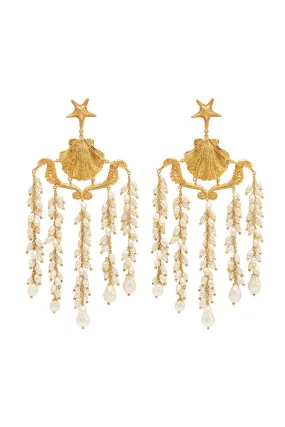 CURIO PEARL CHANDELIER EARRINGS