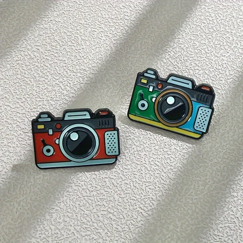 Cute Cartoon Camera Shaped Brooch Pin for Fashion Accessories