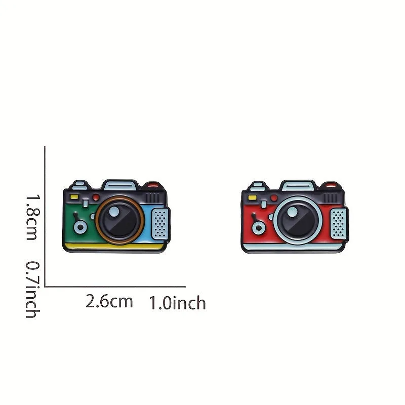 Cute Cartoon Camera Shaped Brooch Pin for Fashion Accessories