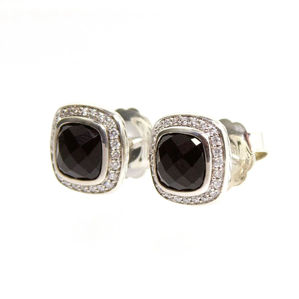 David Yurman Black Onyx & Diamond Albion Earrings