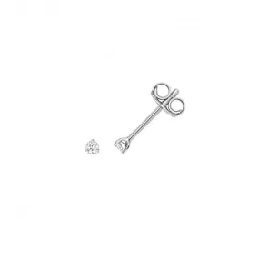 Diamond Jewellery 18ct White Gold Diamond 3 Claw Earring Studs EDQ335W