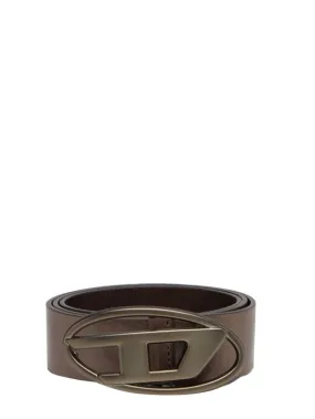 Diesel   3.9cm Oval-D leather belt 