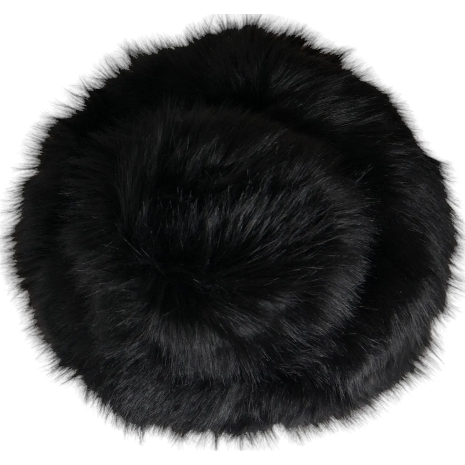 Dolce & Gabbana Black Faux Fur Womens Bucket Hat