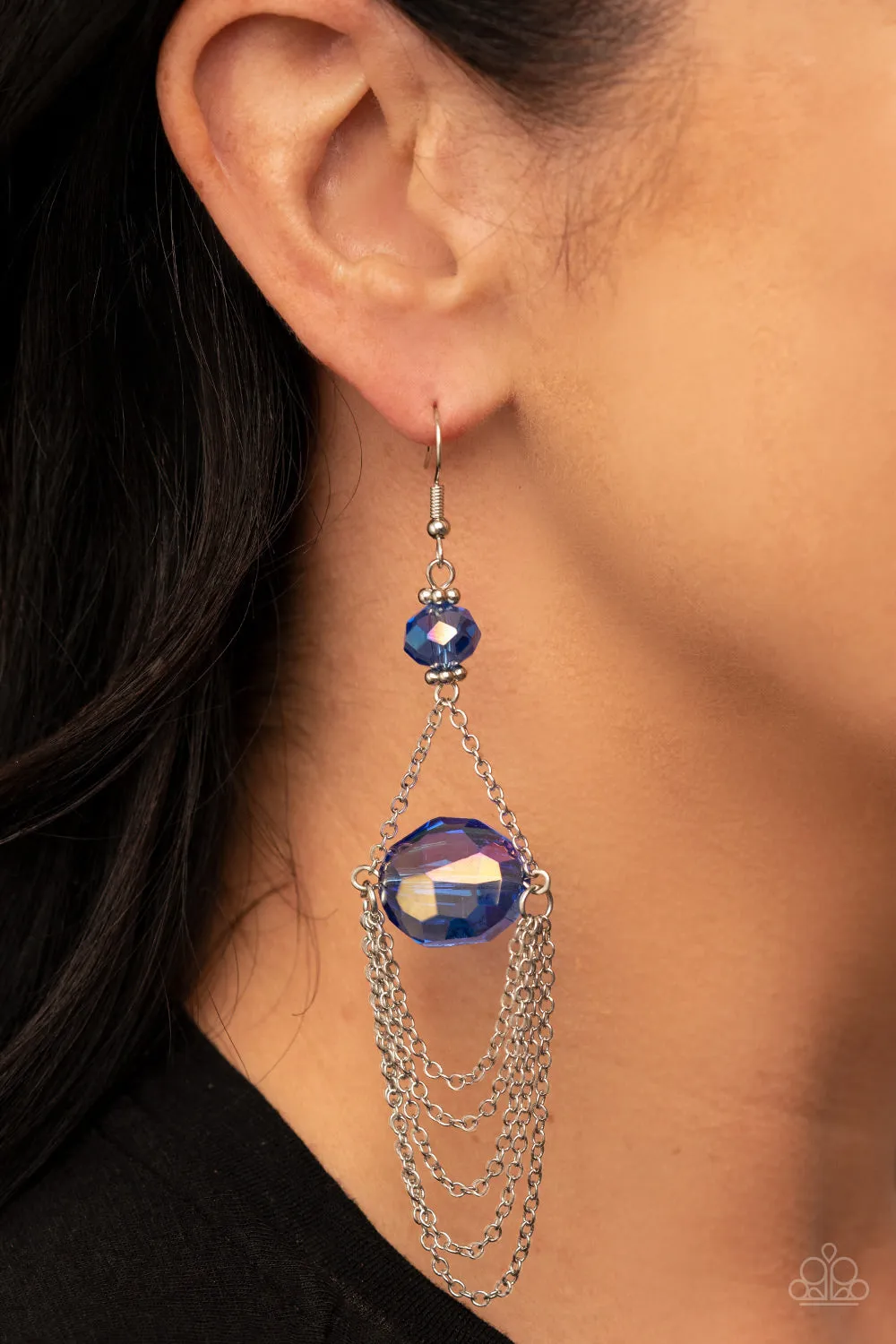 Earrings Ethereally Extravagant - Blue