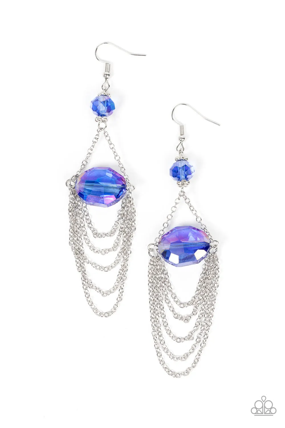 Earrings Ethereally Extravagant - Blue