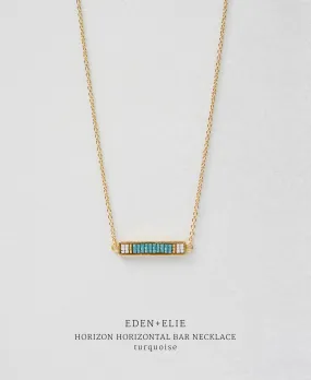 EDEN   ELIE Horizon Horizontal bar necklace - turquoise