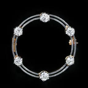 Edwardian 0.65 CTW Old European Cut Diamond Brooch