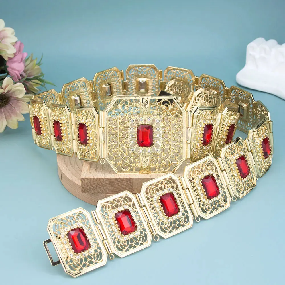 Elegant Morocco Caftan Belt - Adjustable Crystal Wedding Jewelry