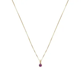 Element Necklace | Garnet | 14k