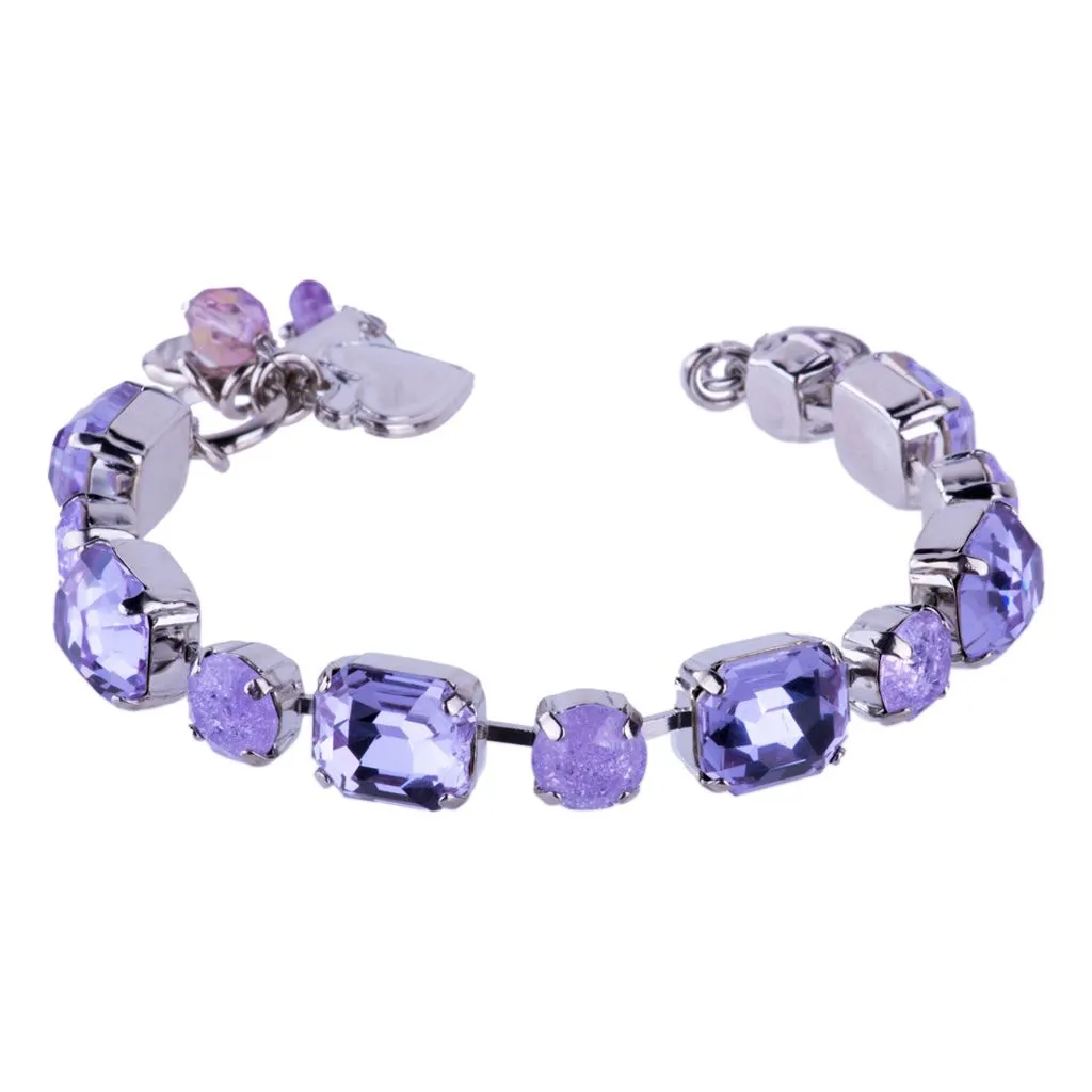 Emerald and Round Bracelet in "Violet Ice" *Custom*