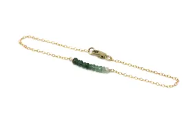 Emerald Petite Bar Bracelet