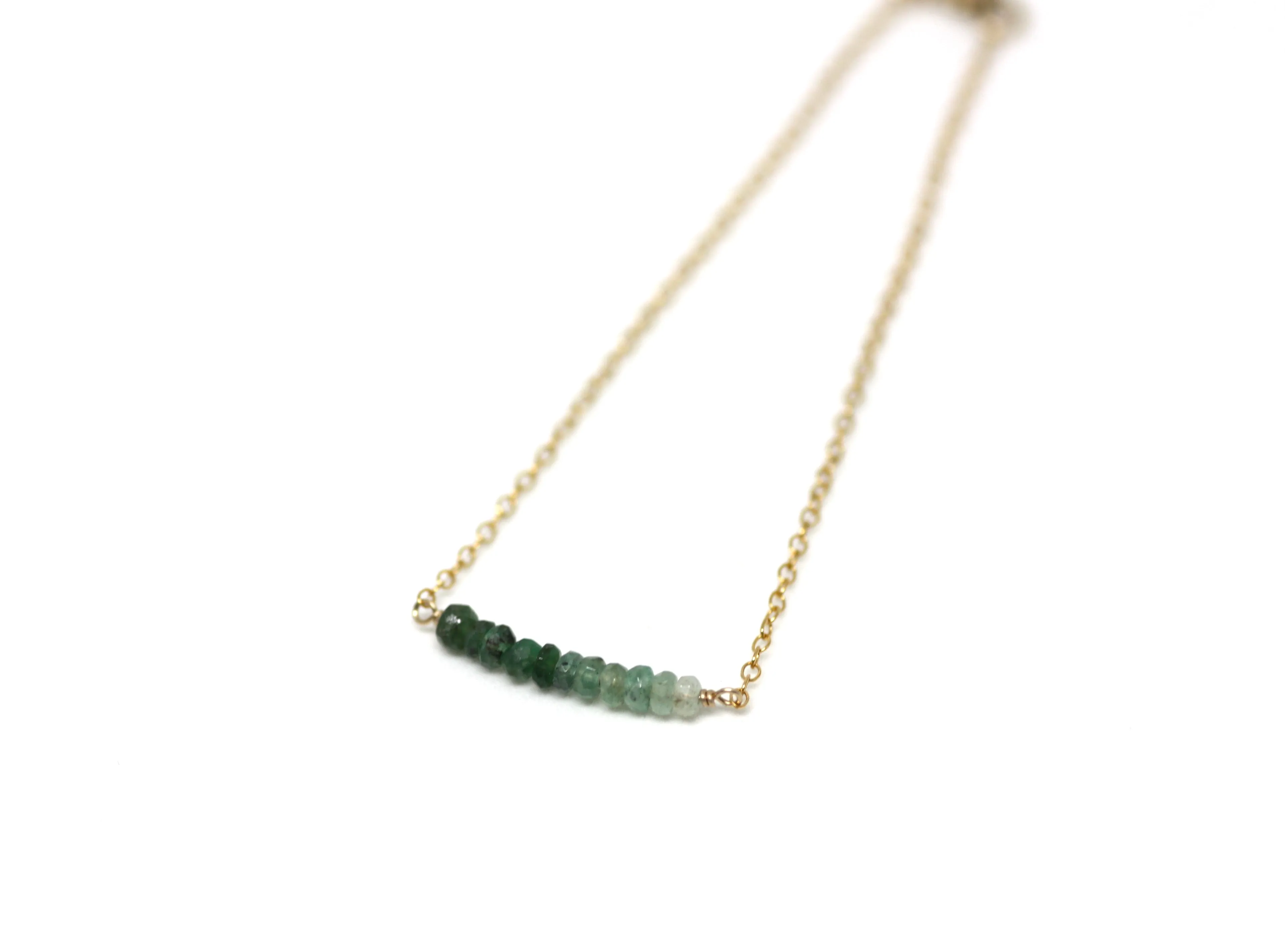 Emerald Petite Bar Bracelet