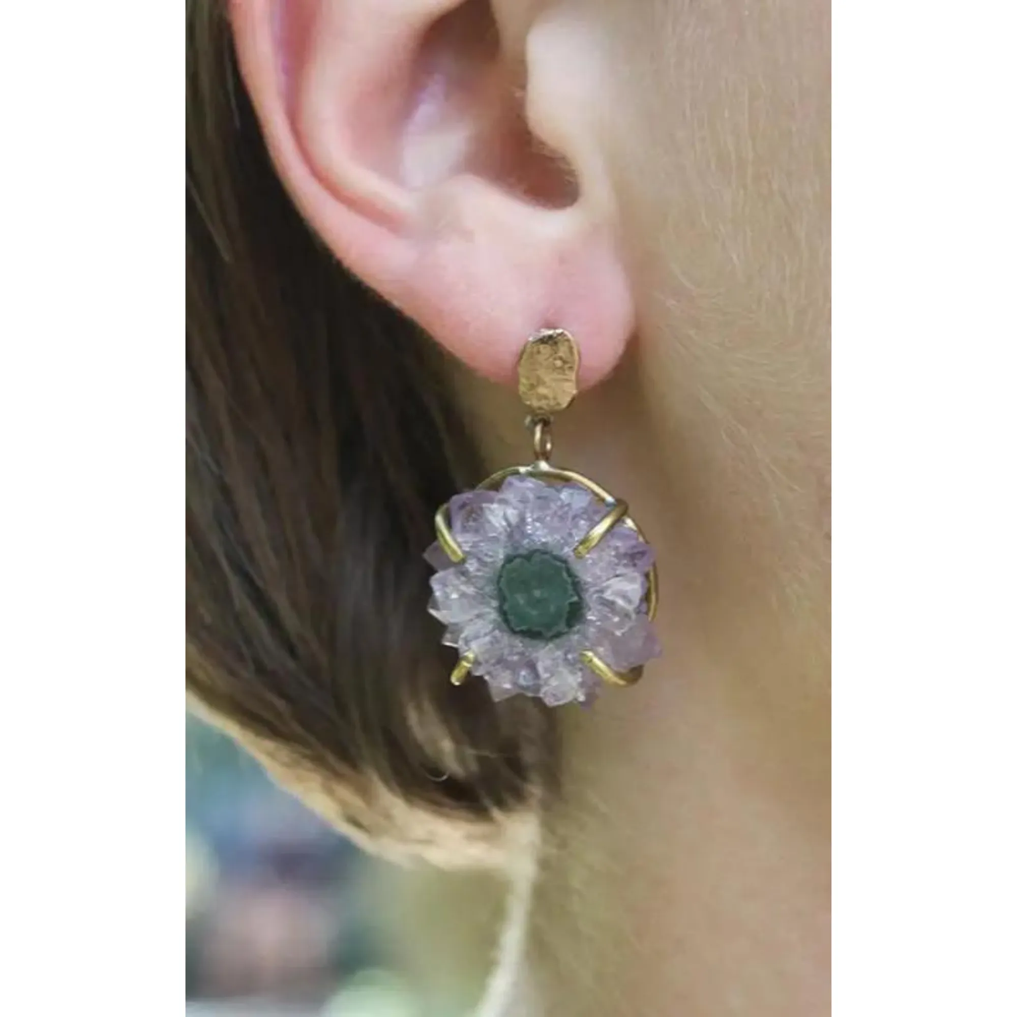 Emilie Shapiro Stalactite Slice Earrings