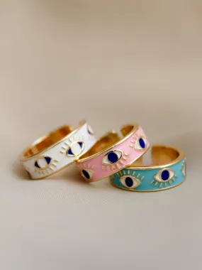 Enamel Eye Rings