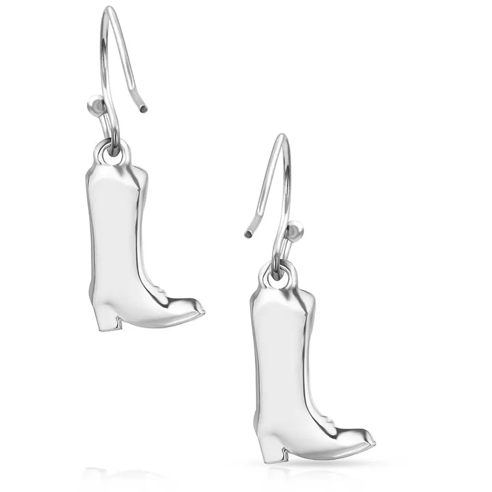 ER5866 Sculpted Cowboy Boot Earrings by Montana Silversmiths