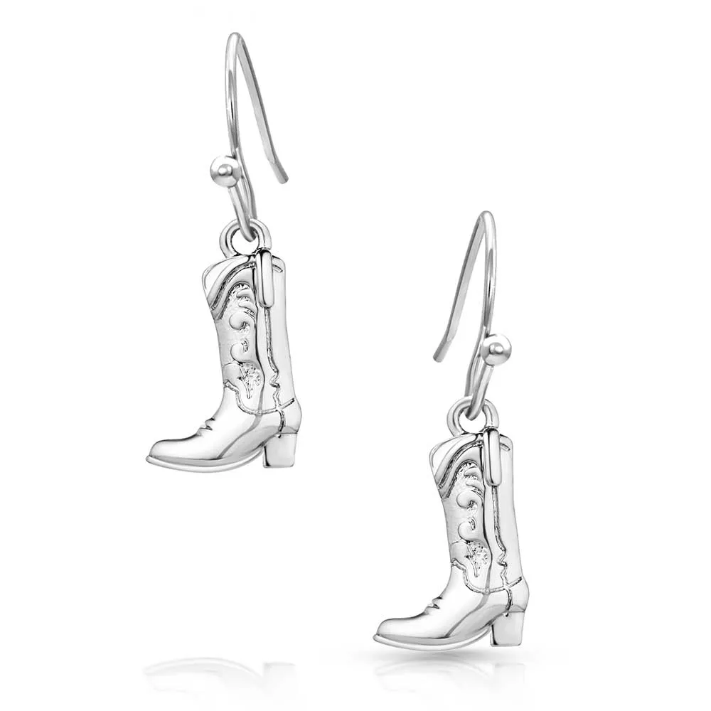 ER5866 Sculpted Cowboy Boot Earrings by Montana Silversmiths