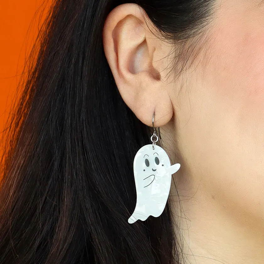 Erstwilder Ghost Halloween Drop Pierced Earrings Designed in Australia