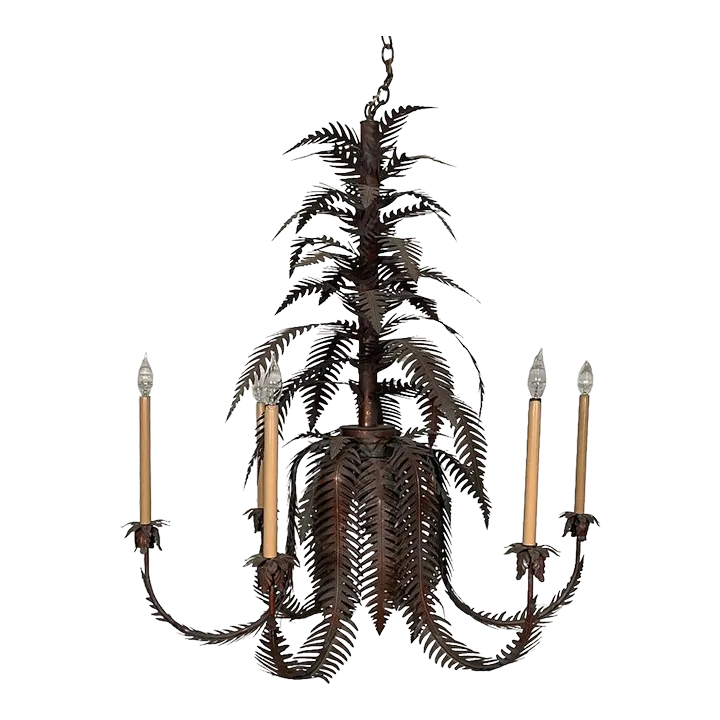 Fern Leaf Sculptural 6-Light Chandelier