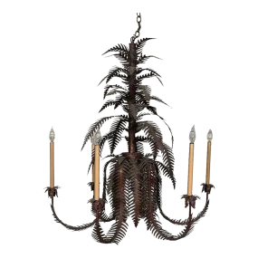 Fern Leaf Sculptural 6-Light Chandelier