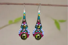 Firefly Jewelry Earrings Olivine Art Deco Drop