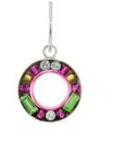 Firefly Jewelry Petite Mosaic Circle Earrings-E277-Per