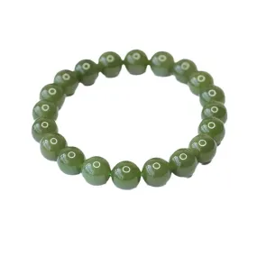 Fortune's Favor Sterling Silver Bracelet with Natural Hetian Jade