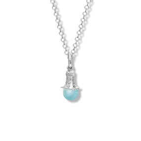 Fouquet Necklace Pendant Silver - Aquamarine